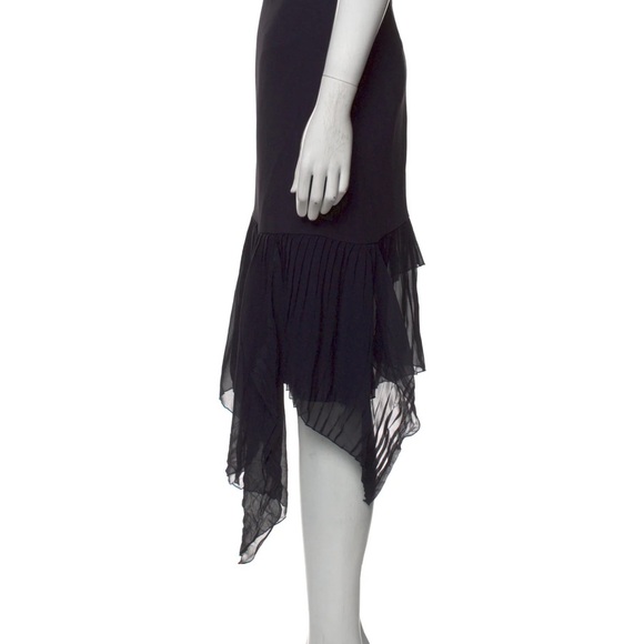 Salvatore Ferragamo Pleated Accents Midi Length Skirt w/ Tags - Picture 2 of 3